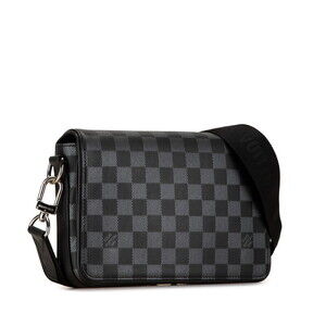 Louis Vuitton Black Black Leather Shoulder Bag Studio Infini Crossbody Damier